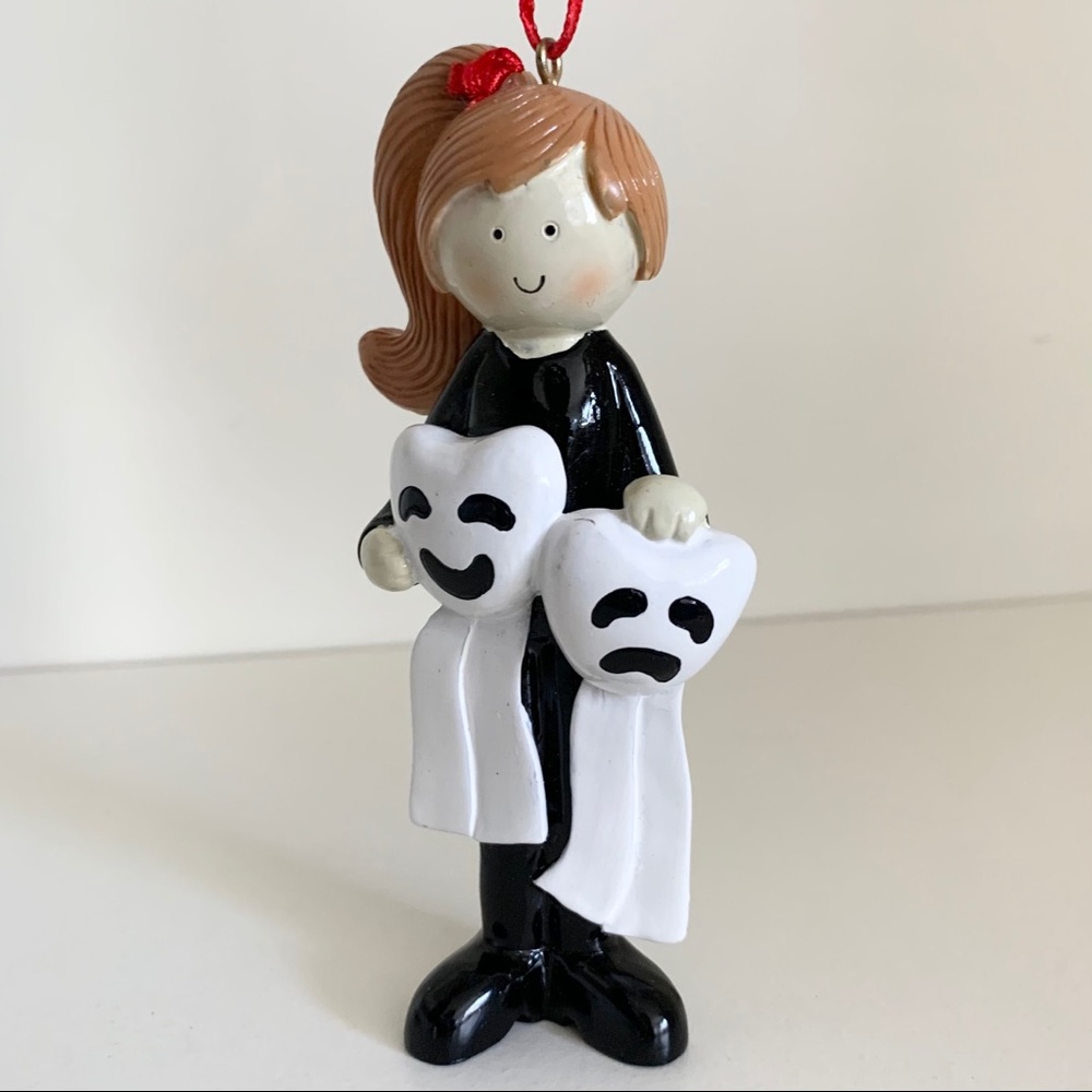 New vintage 3D theater kid ornament